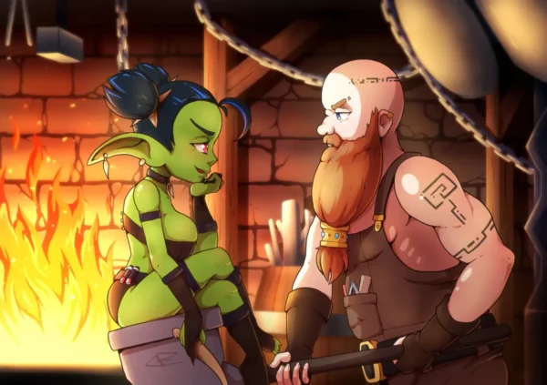Dwarf and Goblin Encounter